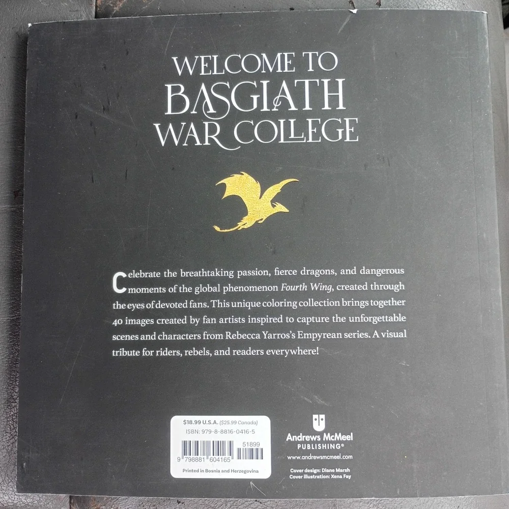 Fourth Wing: The Official Colouring Book by Entangled Paperback Book